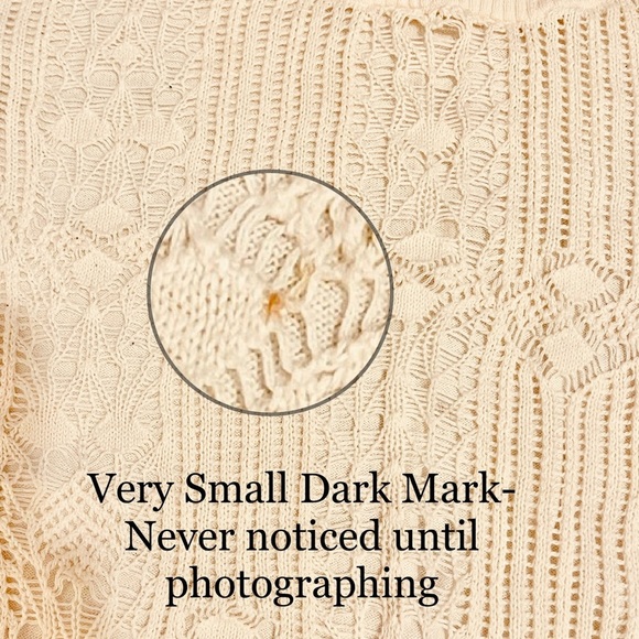 Old Navy Cream Crochet Front 3/4 sleeve sweater XL - Picture 8 of 8